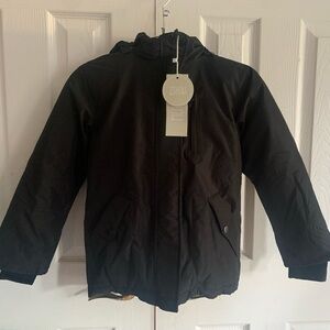 Girls 6/7 Black Zip up Winter Coat Furry Detachable  Hood NWT‎ ZSHOW